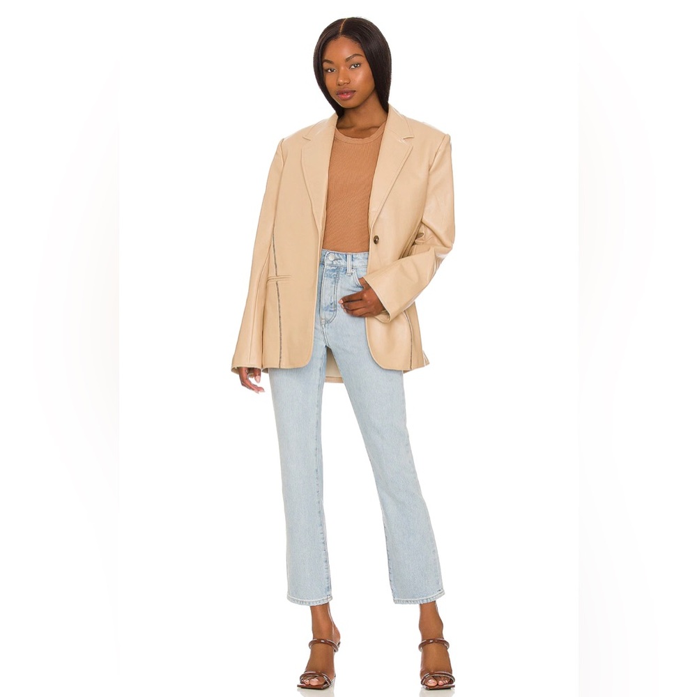 Lovers and Friends Reece High Slim Straight in Palms NWT